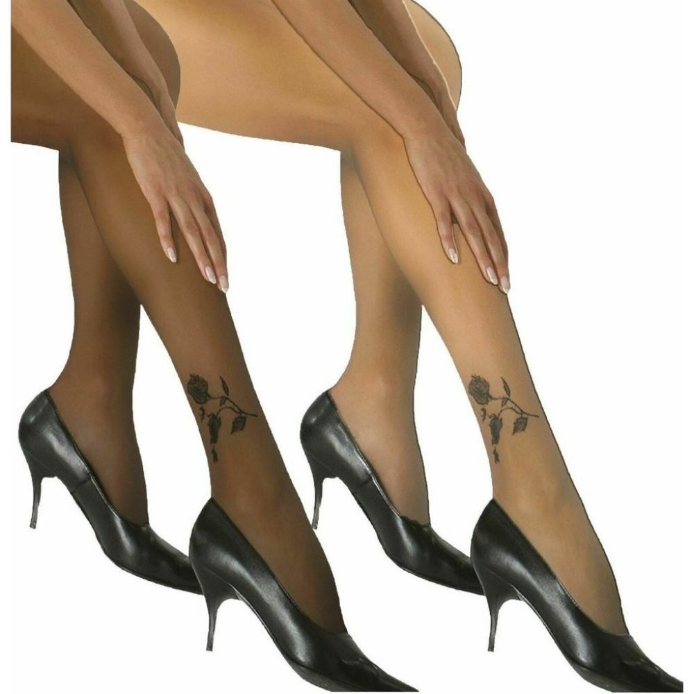 Patterned Sheer Tights 20 Deniers Floral Sumer